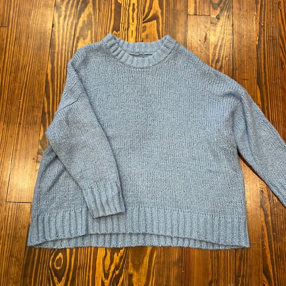 Aerie Light Blue Knit Sweater